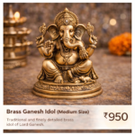 Brass Ganesh Idol (Medium Size)